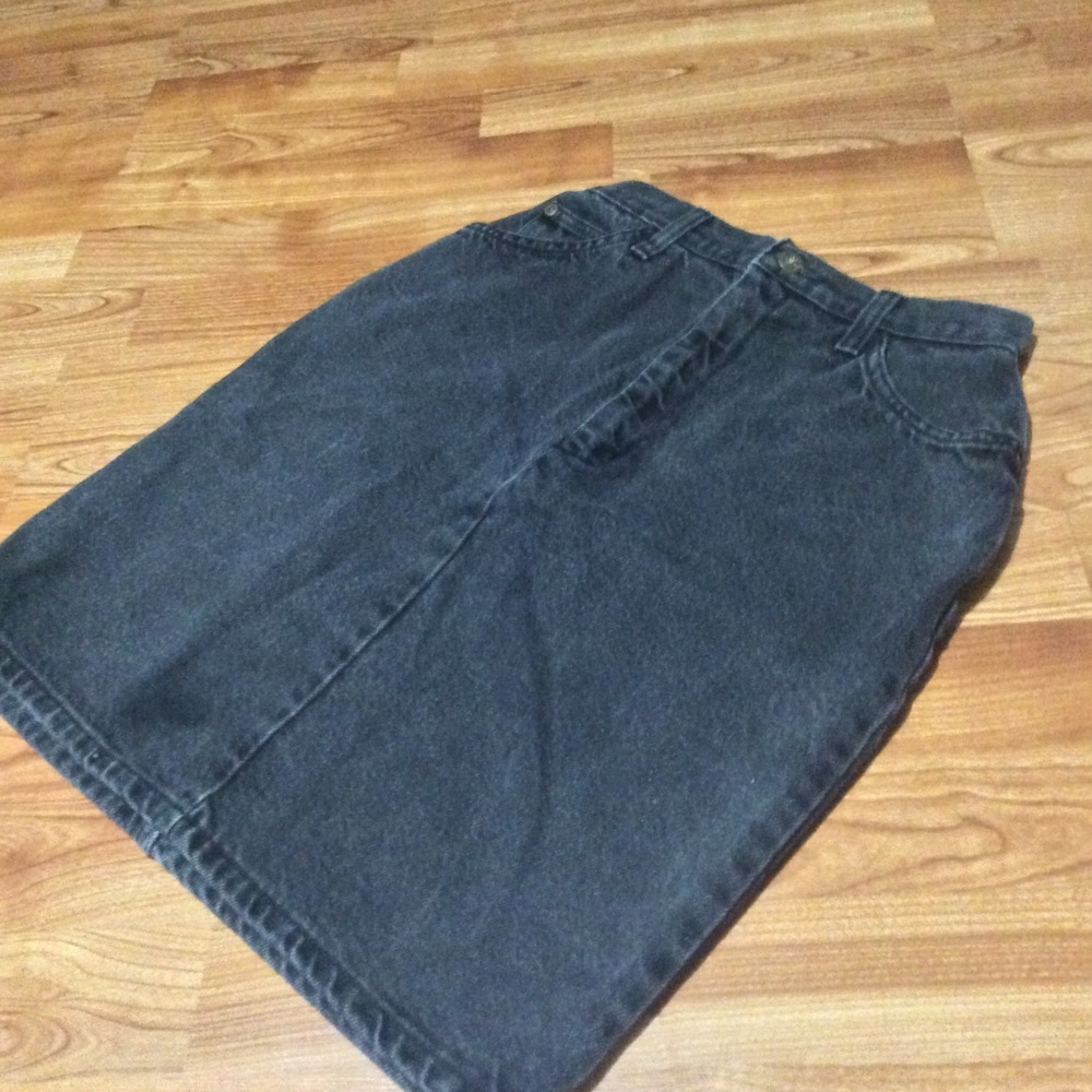 Vintage Black Jean Skirt